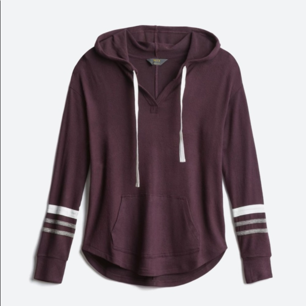 Market & Spruce Kallon brushed knit hoodie EUC